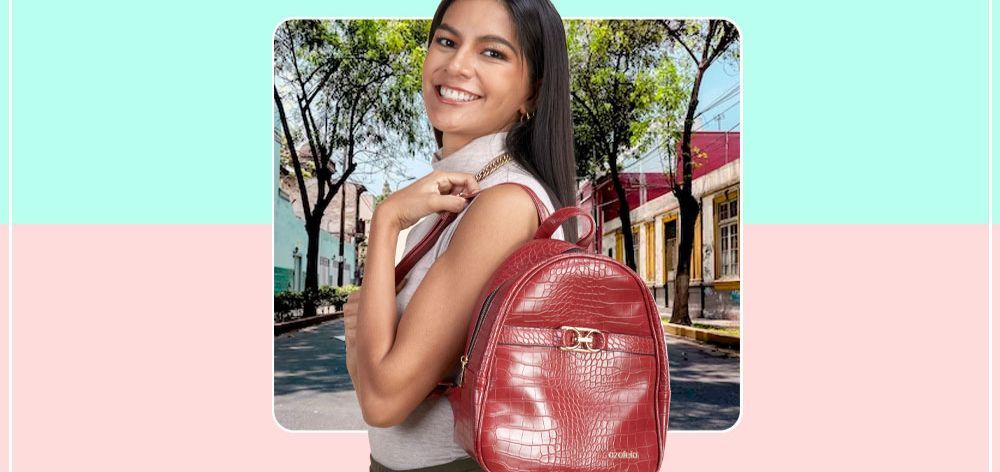 look cartera roja azaleia